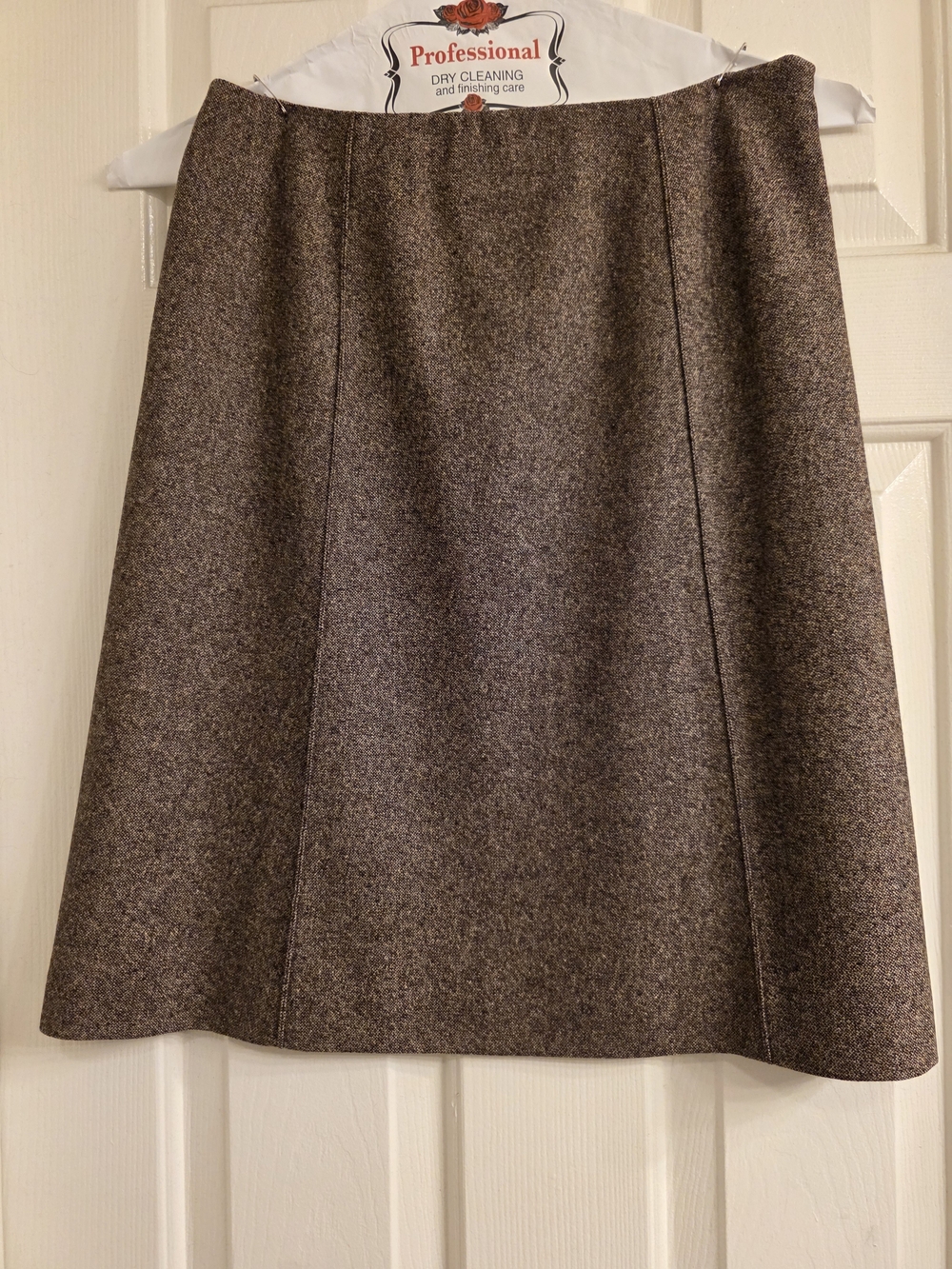 Ann Taylor Brown Tweed A-Line Skirt